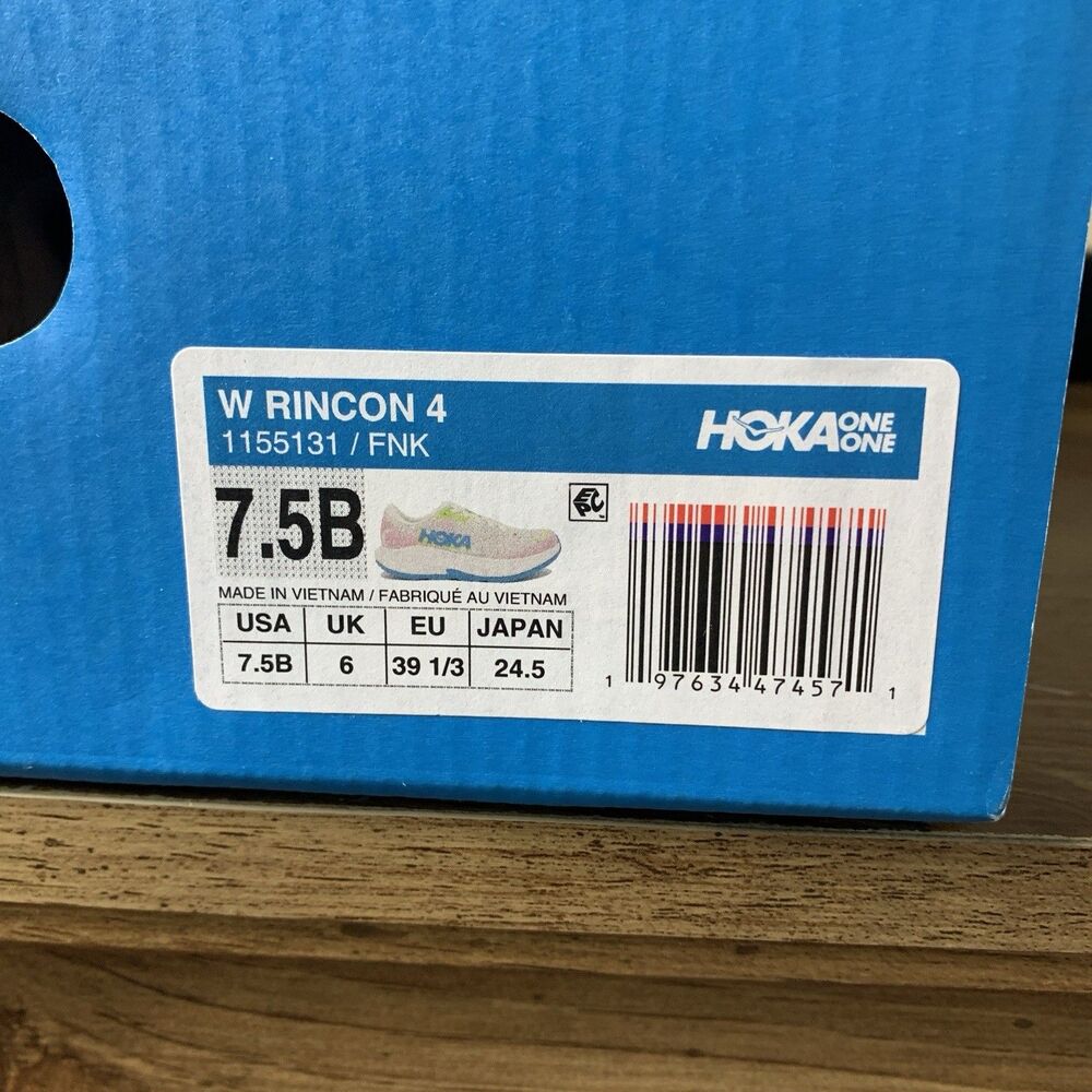 Hoka One One Rincon 4 - White/Pink - Womens 7.5B Athletic Running New - Picture 2 of 9